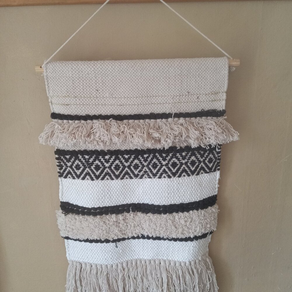Woven wall hanging